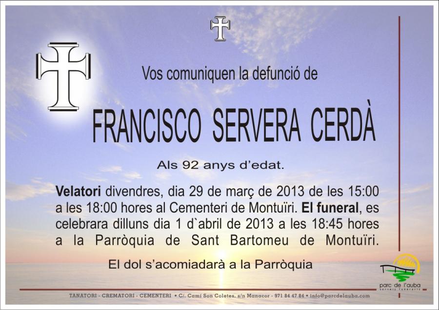 FRANCISCO  SERVERA  CERDÀ