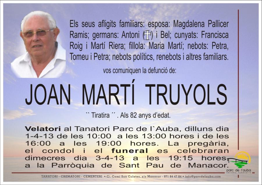 JOAN MARTÍ TRUYOLS