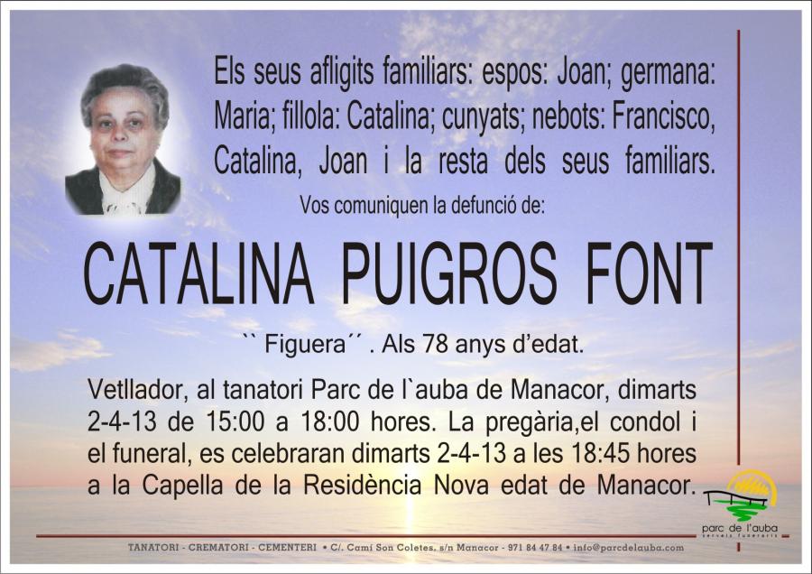 CATALINA PUIGROS  FONT