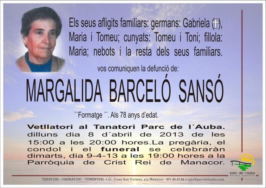 MARGALIDA BARCELÓ SANSÓ