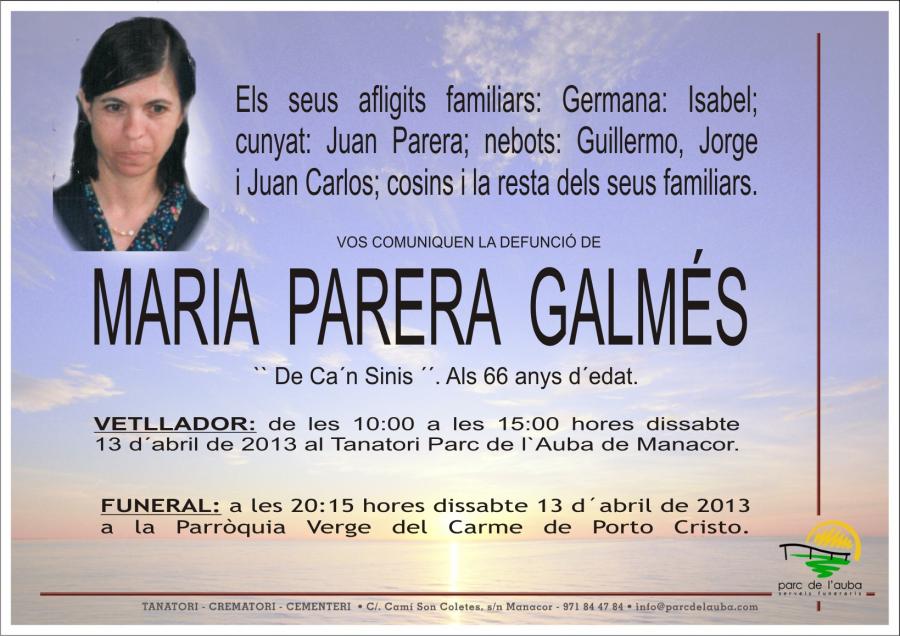 MARIA PARERA GALMÉS