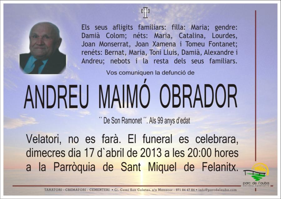 ANDREU   MAIMÓ  OBRADOR