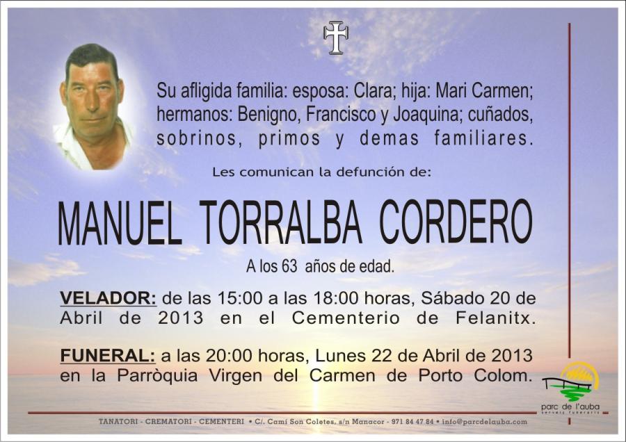 MANUEL TORRALBA  CORDERO