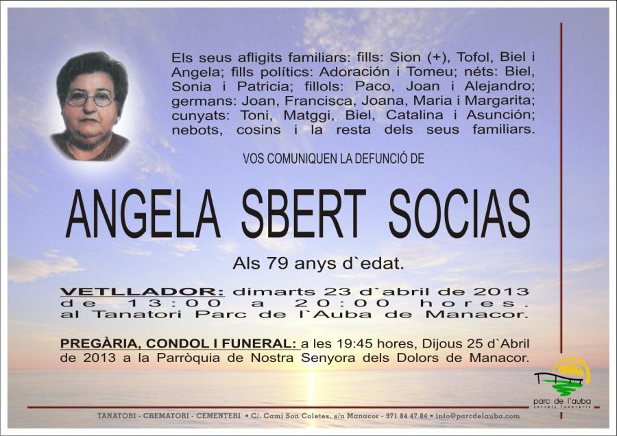 ANGELA SBERT  SOCIAS