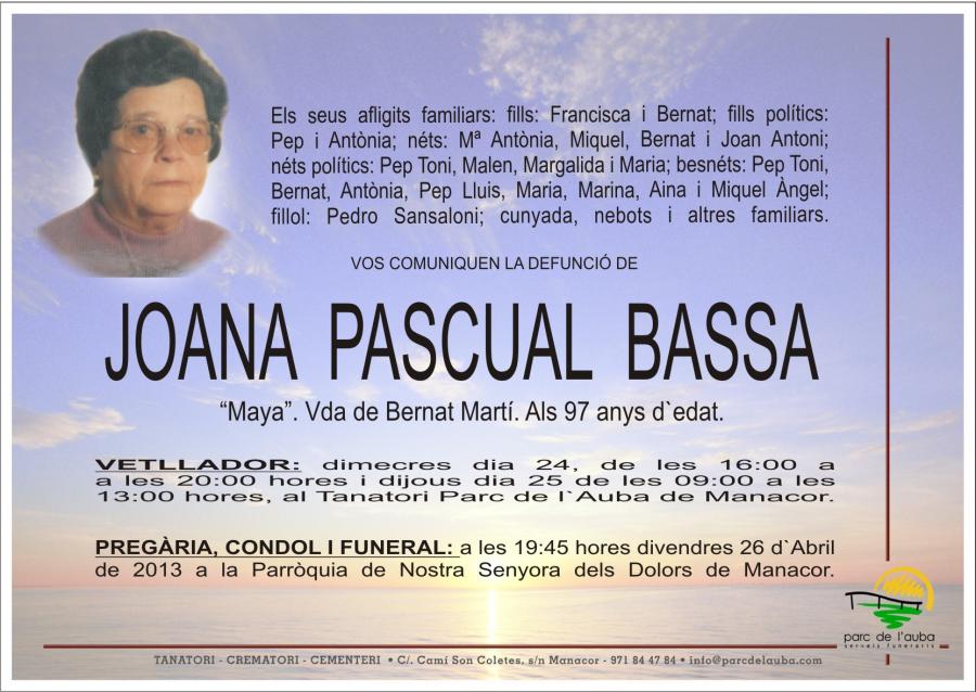 JOANA PASCUAL BASSA