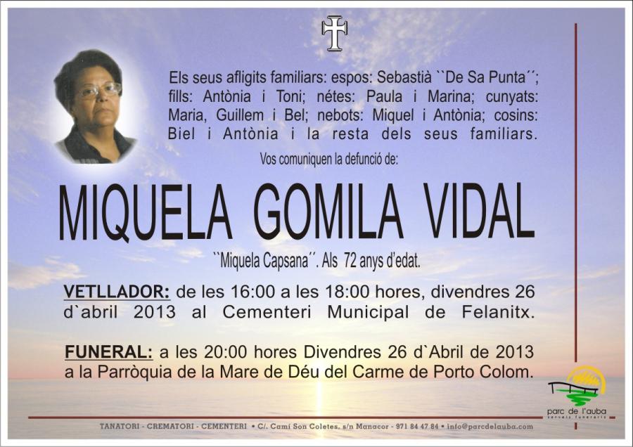 MIQUELA GOMILA  VIDAL