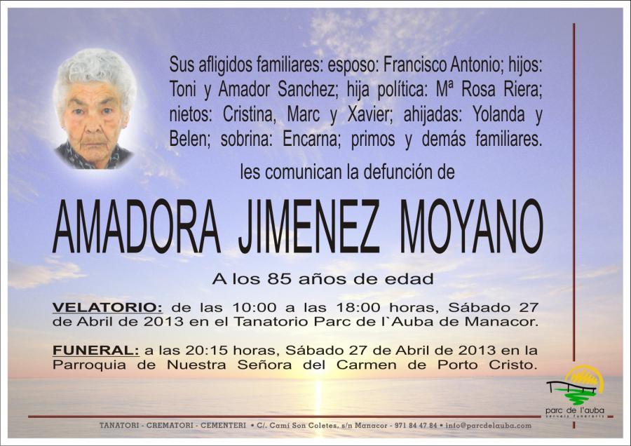 AMADORA JIMENEZ  MOYANO