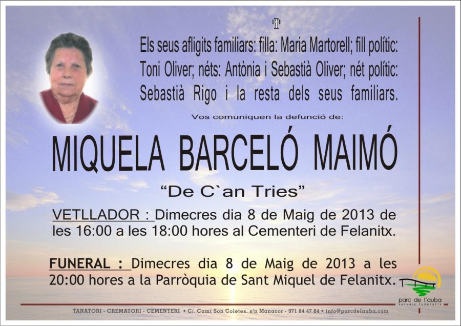 MIQUELA   BARCELÓ  MAIMÓ