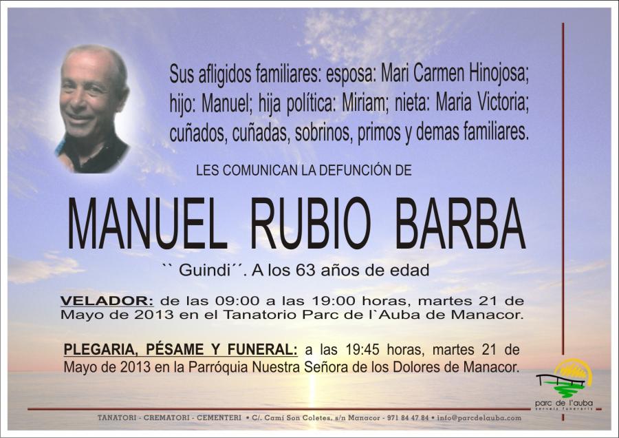 MANUEL RUBIO  BARBA
