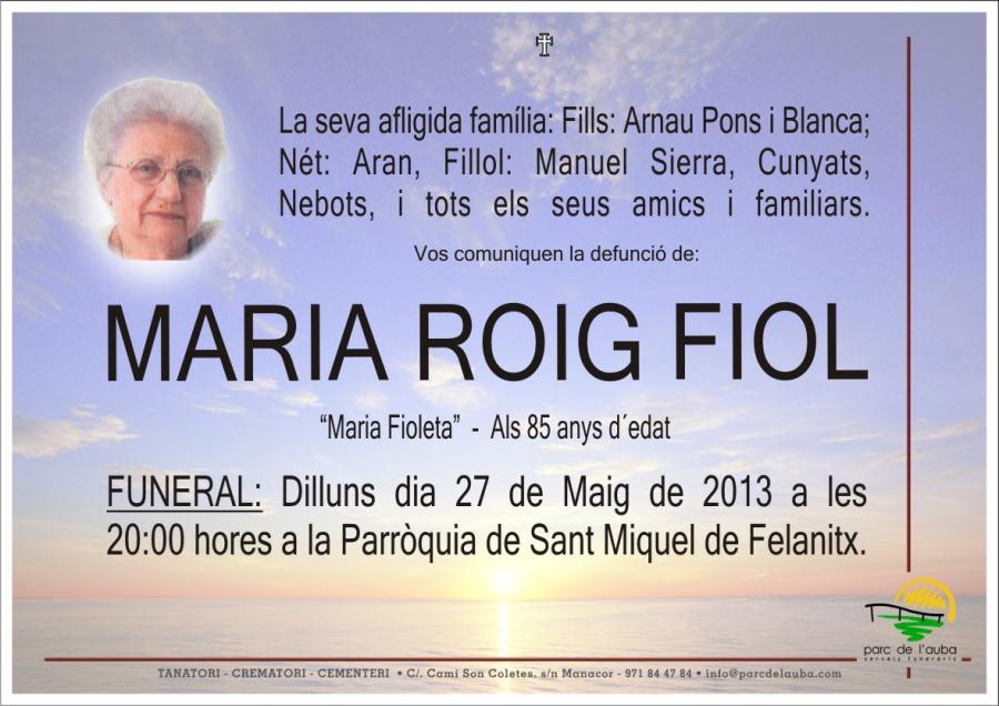 MARIA ROIG FIOL