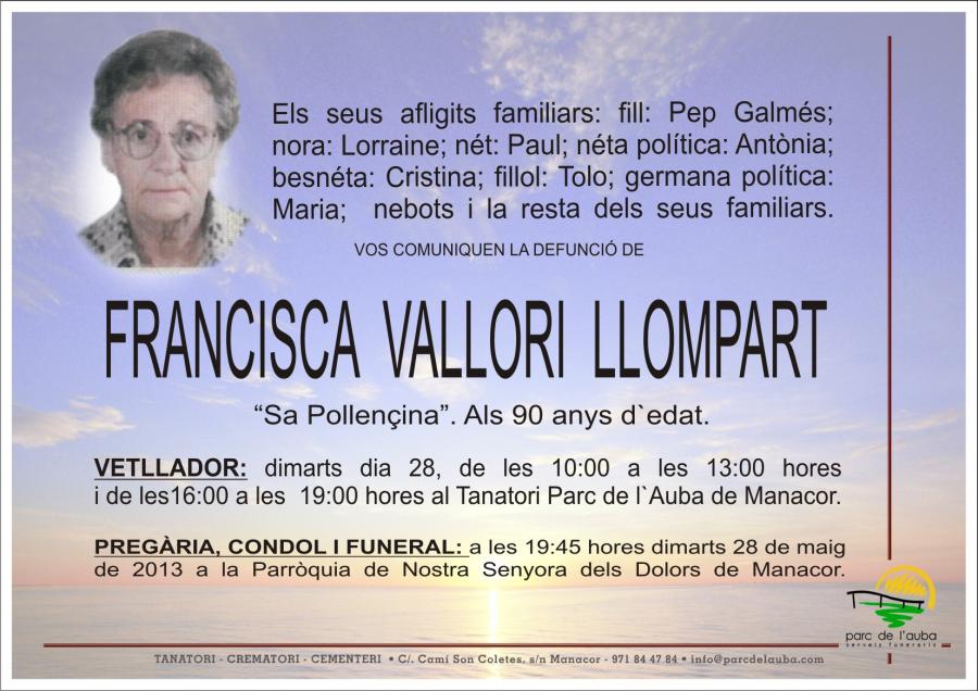 FRANCISCA  VALLORI LLOMPART