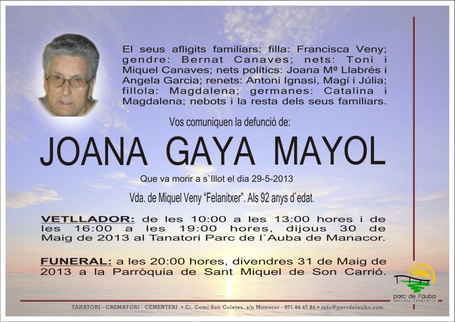 JOANA GAYA  MAYOL