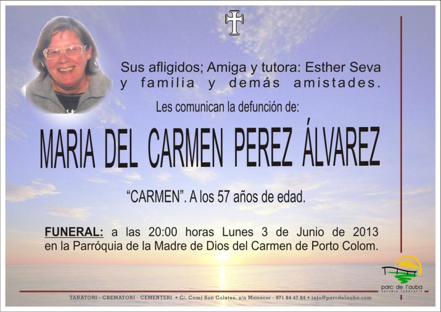 MARIA DEL CARMEN PEREZ ÁLVAREZ