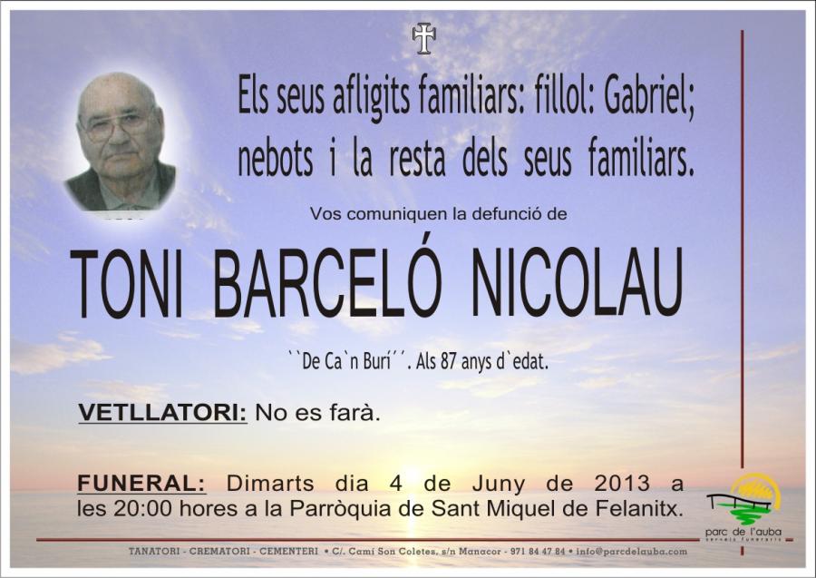 TONI BARCELÓ  NICOLAU