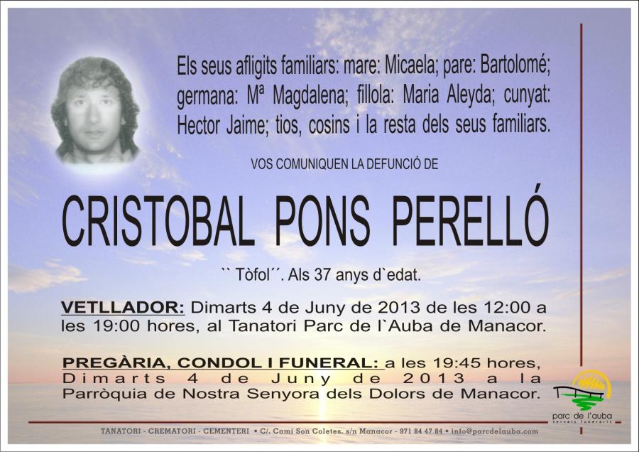 CRISTOBAL   PONS  BARCELÓ