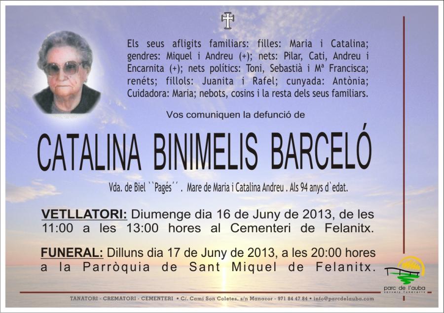CATALINA BARCELÓ  BINIMELIS