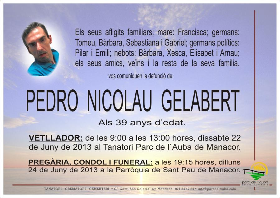 PEDRO NICOLAU  GELABERT