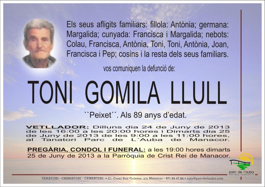 TONI GOMILA  LLULL