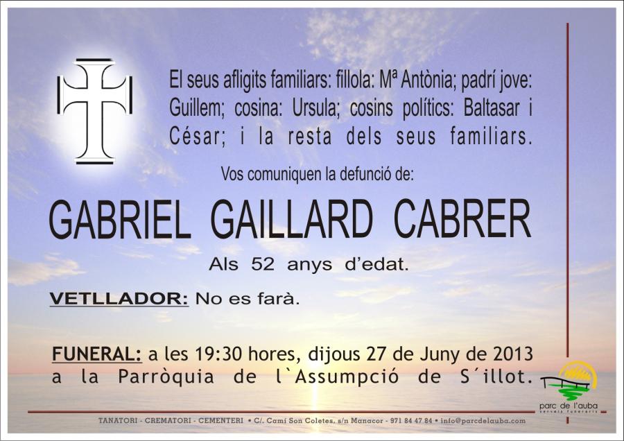 GABRIEL GAILLARD  CABRER
