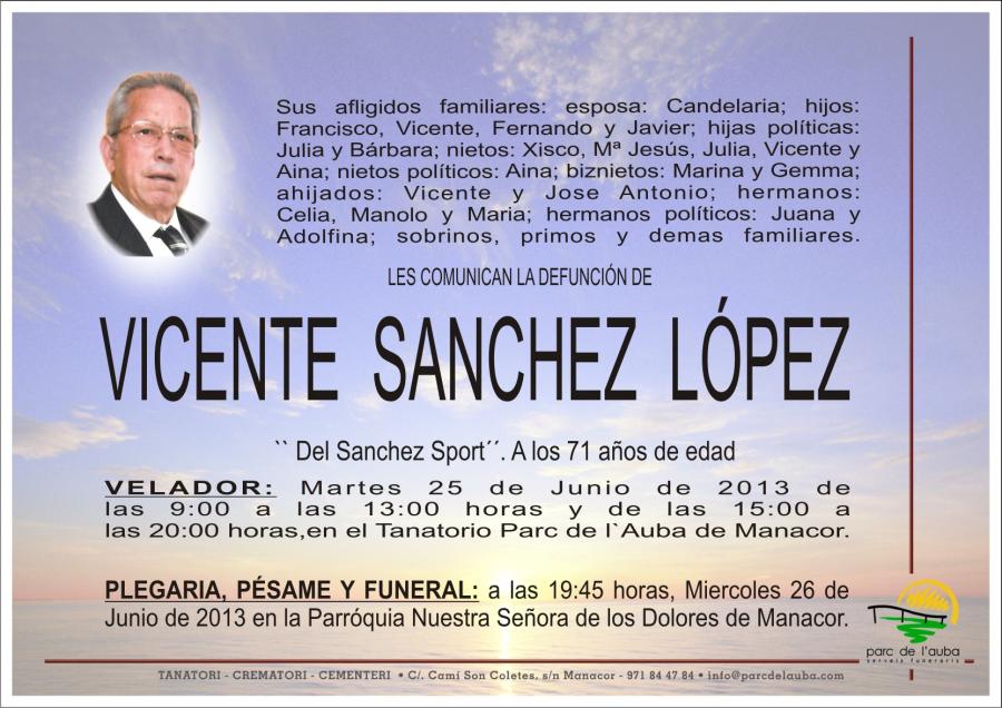 VICENTE SANCHEZ  LÓPEZ