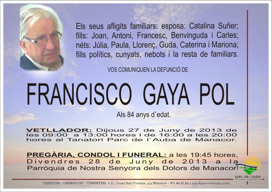 FRANCISCO GAYA POL