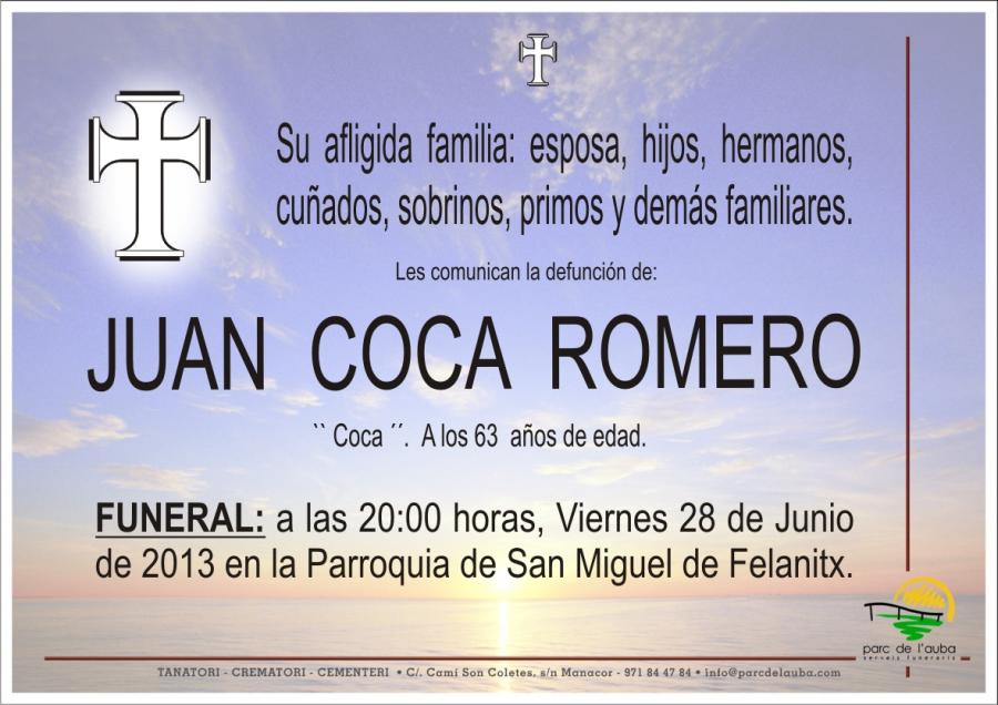 JUAN COCA  ROMERO