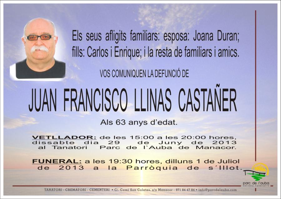 JUAN FRANCISCO LLINAS CASTAÑER