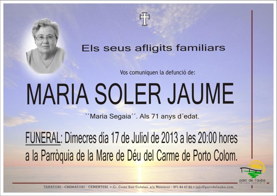 MARIA SOLER JAUME