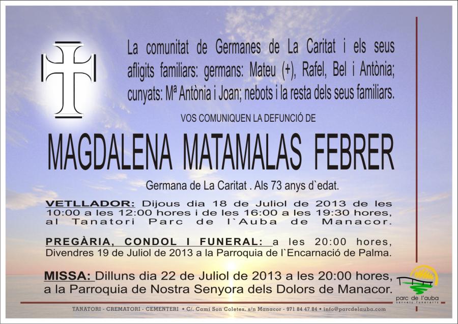 MAGDALENA   MATAMALAS FEBRER