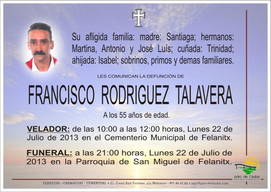 FRANCISCO RODRIGUEZ  TALAVERA
