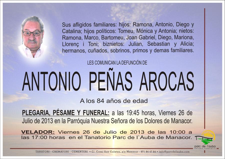 ANTONIO PEÑAS  AROCAS