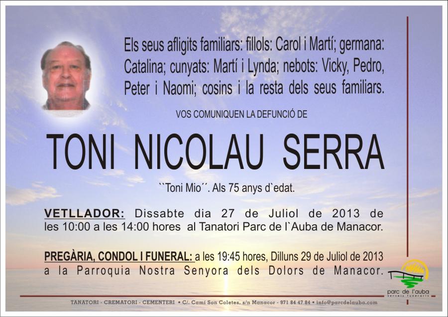 TONI NICOLAU  SERRA