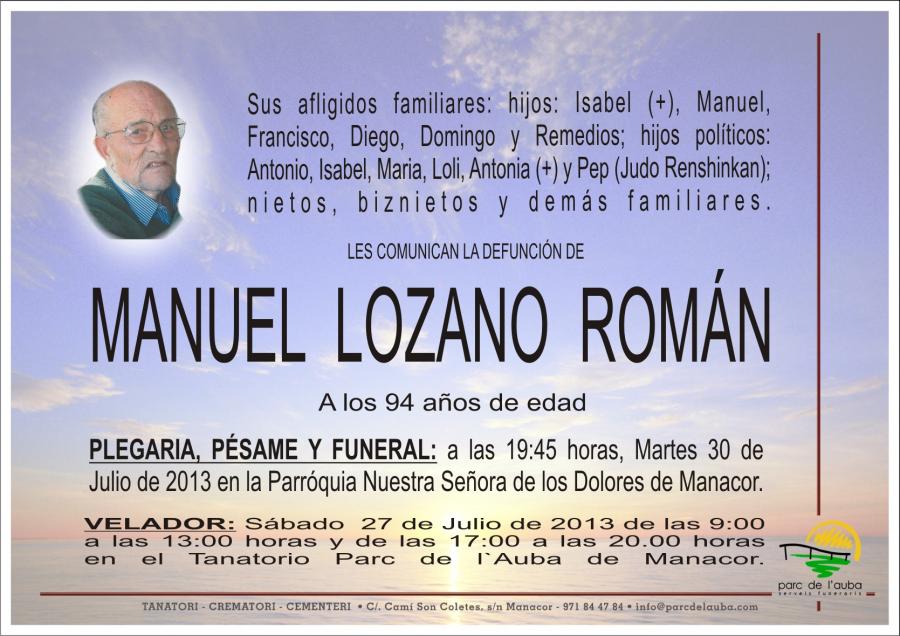MANUEL LOZANO  ROMÁN