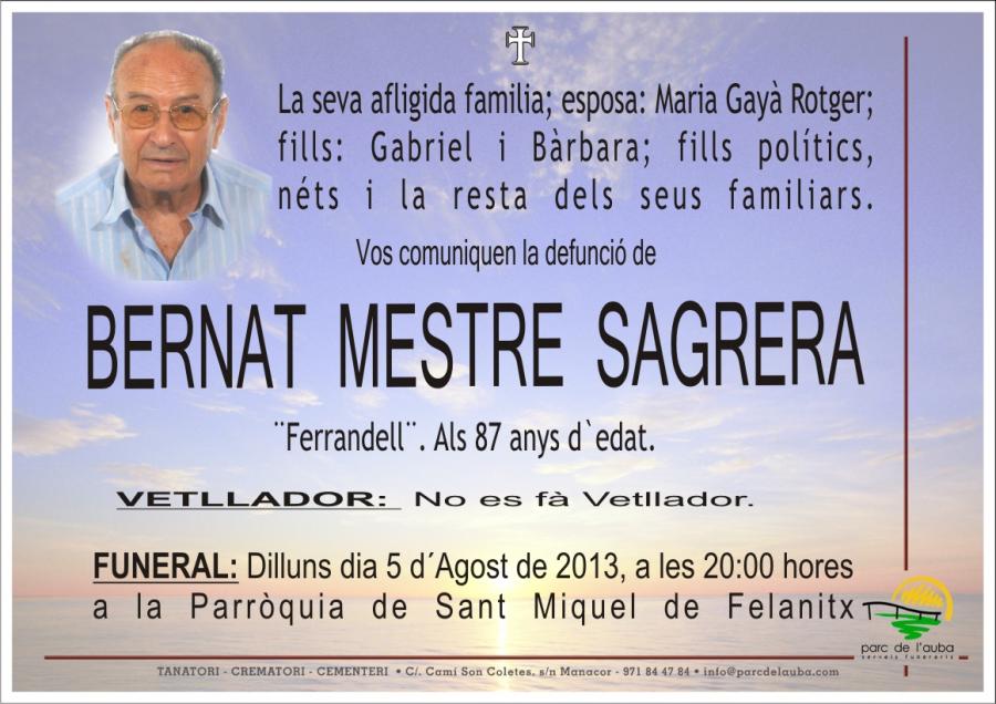 BERNAT MESTRE SAGRERA