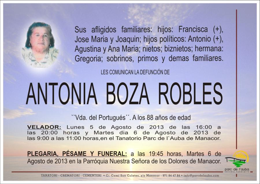 ANTONIA  BOZA  ROBLES