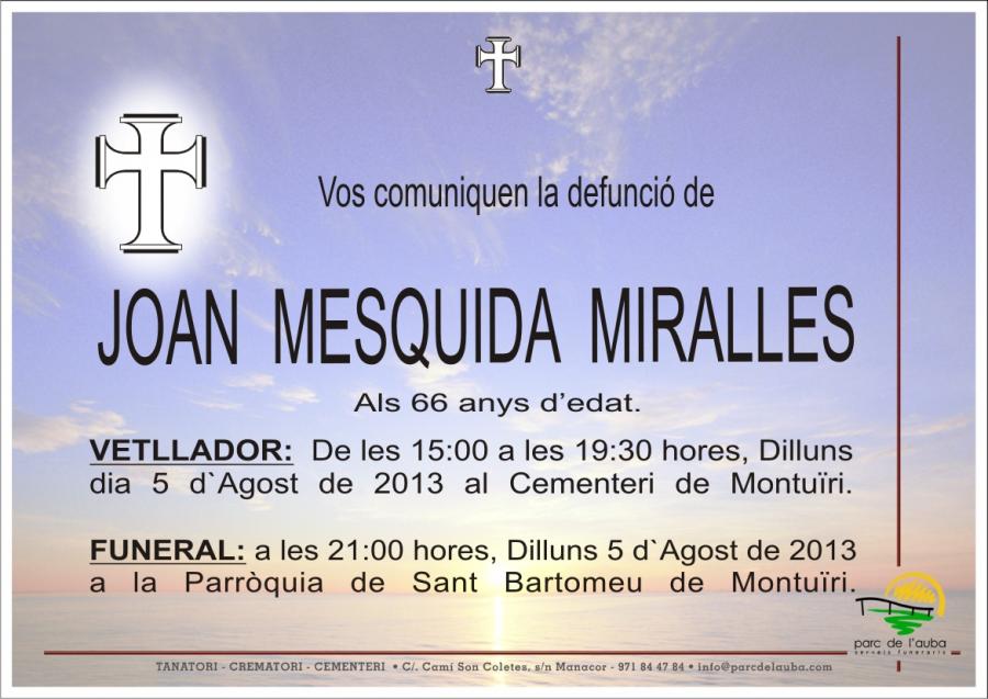 JUAN MESQUIDA MIRALLES