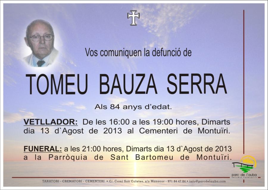 TOMEU BAUZA  SERRA