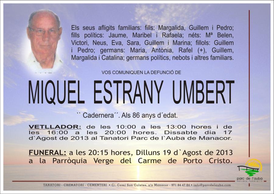 MIQUEL ESTRANY UMBERT