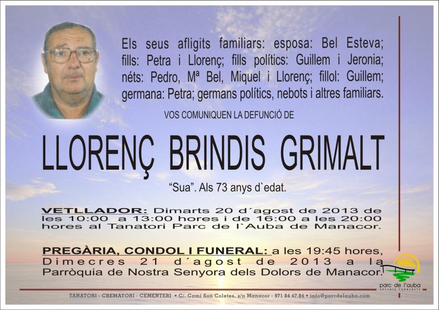 LLORENÇ BRINDIS GRIMALT