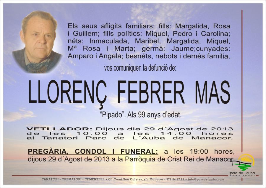 LLORENÇ FEBRER MAS