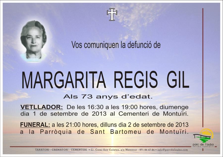 MARGARITA   REGIS  GIL