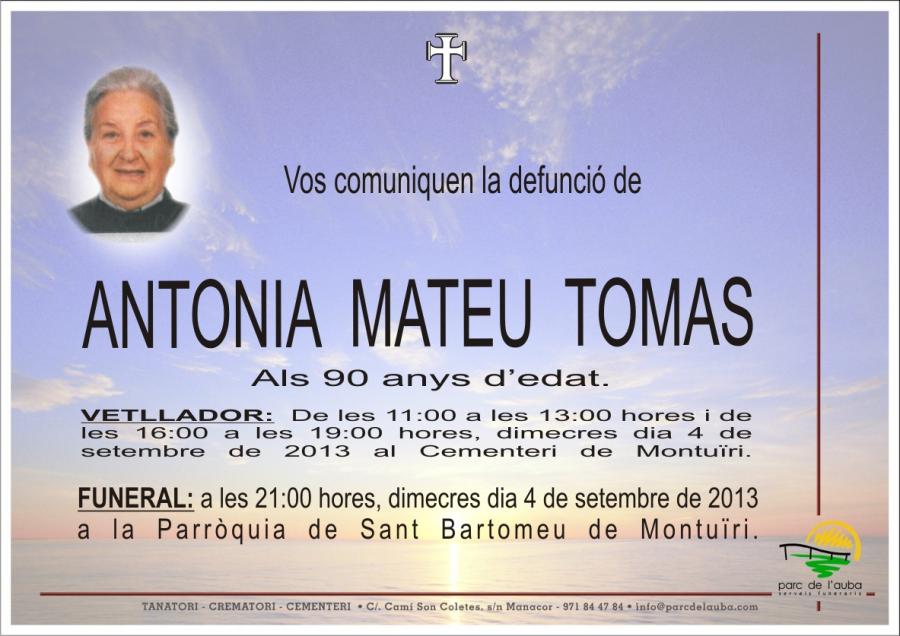 ANTONIA MATEU  TOMAS