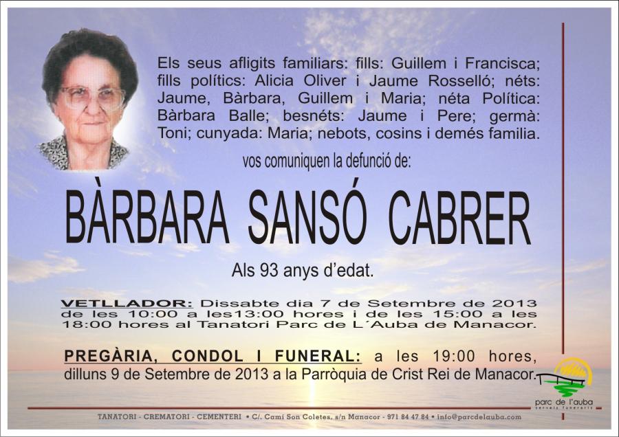 BÀRBARA SANSÓ CABRER