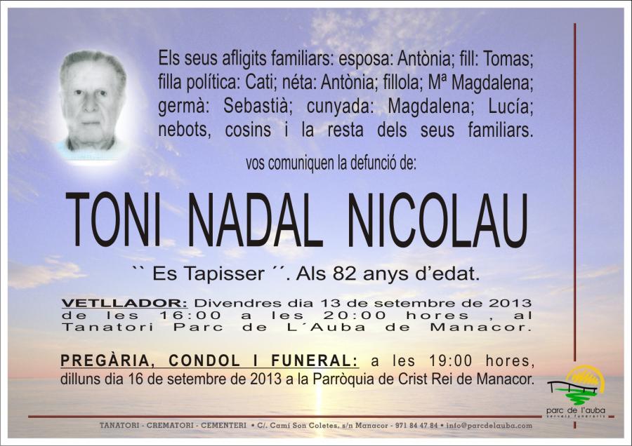 TONI  NADAL  NICOLAU