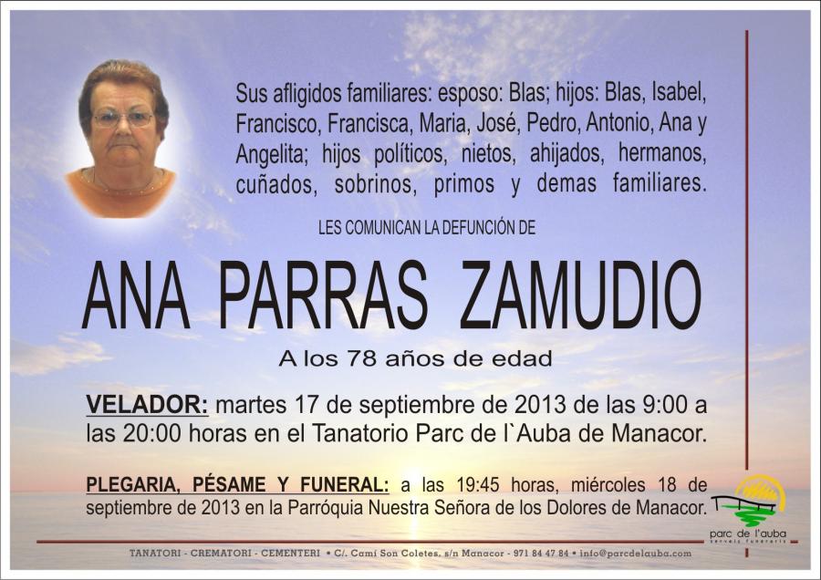 ANA PARRAS  ZAMUDIO