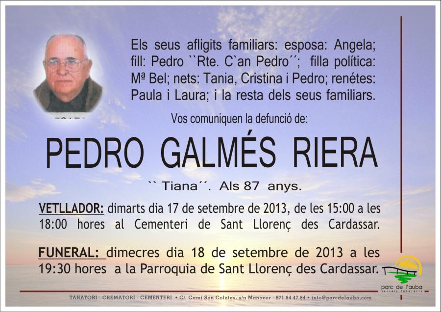 PEDRO  GALMES  RIERA