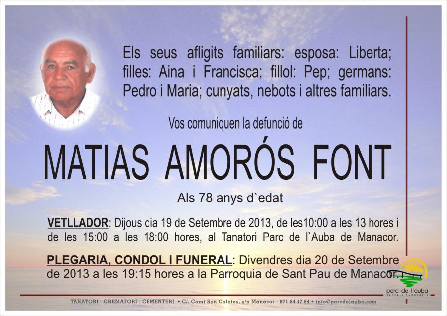 MATIAS AMORÓS FONT