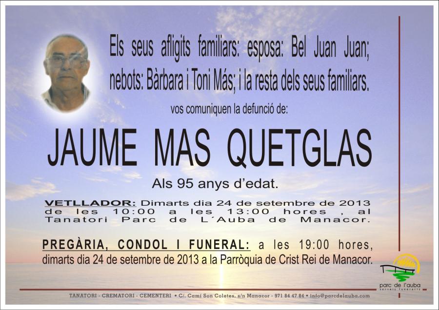 JAUME MAS  QUETGLAS