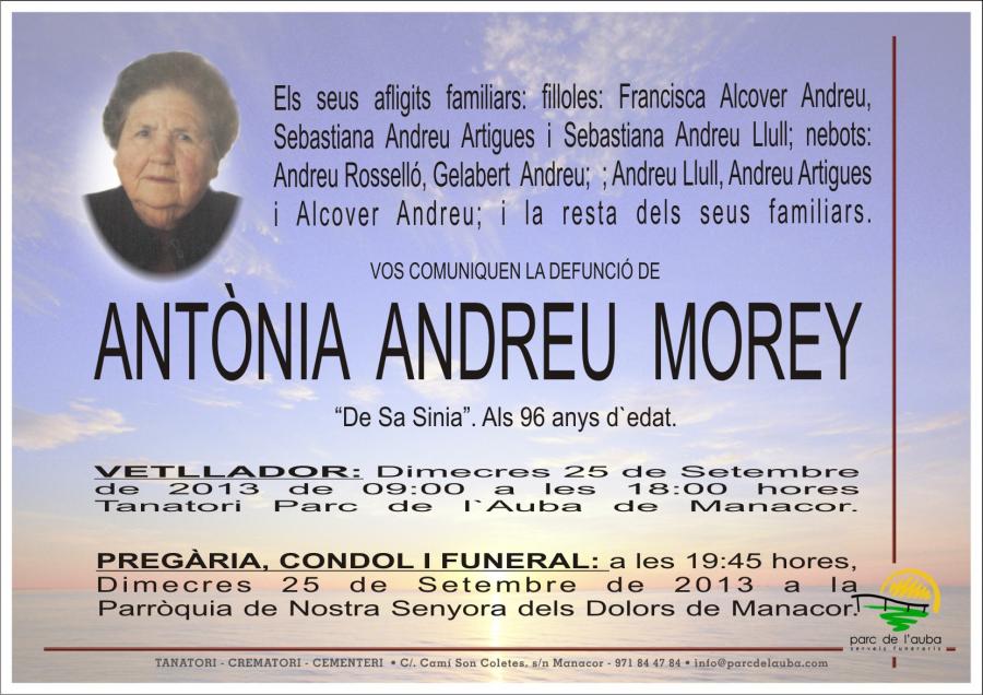 ANTÃ'NIA ANDREU MOREY