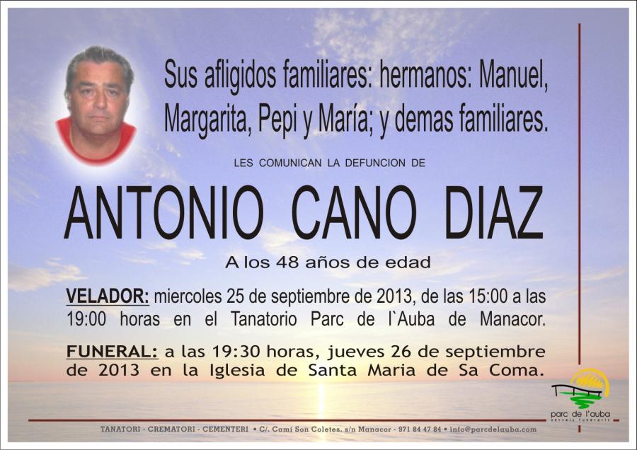 ANTONIO CANO  DIAZ